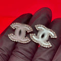 Silver Pearl Luxe CC Studs